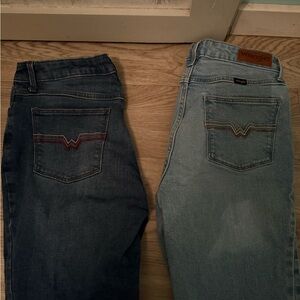 Wrangler Women’s  Dark and Light Blue Jeans